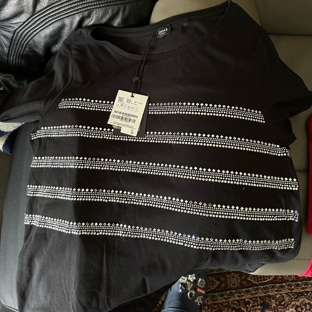 Emme black Short-Sleeve Top